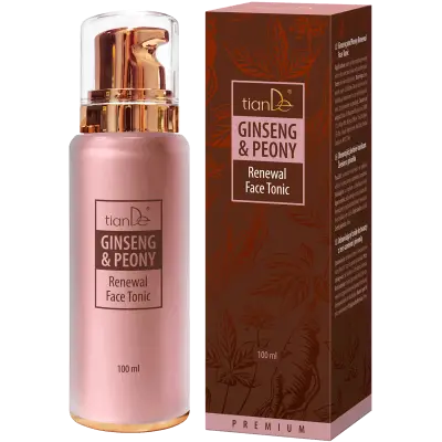 Tonic facial de reînnoire cu ginseng și bujor, 100 ml