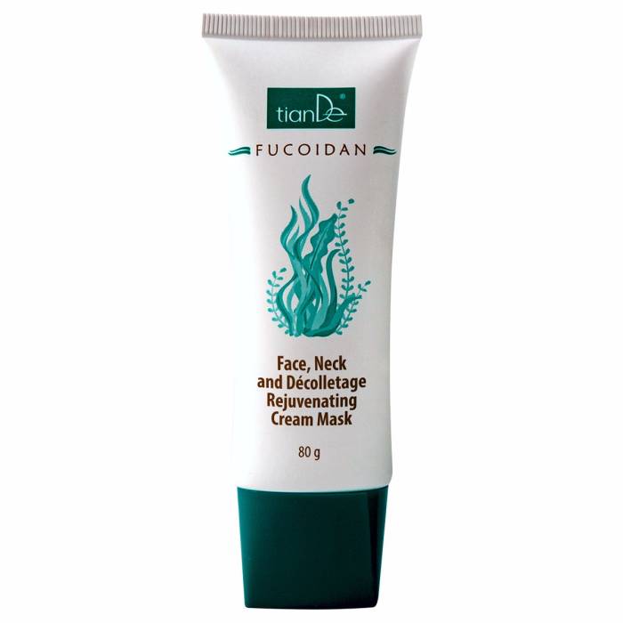 Mască cremă de întinerire pentru față, gât și decolteu Fucoidan, 80 g