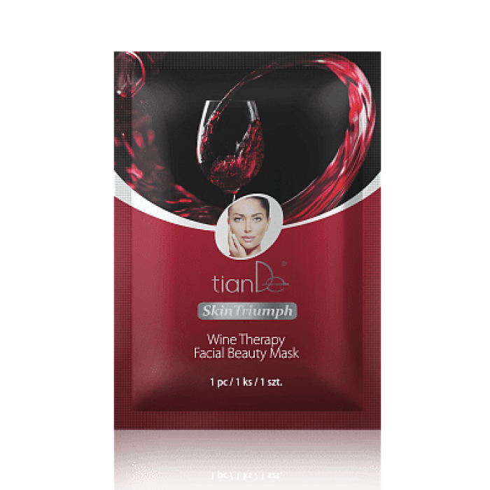 Masca-beauty de față „Terapie cu vin“, 1 buc