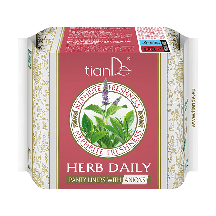 Absorbante zilnice pe bază de plante cu anioni „Prospețime de Nephrit”, 20 buc