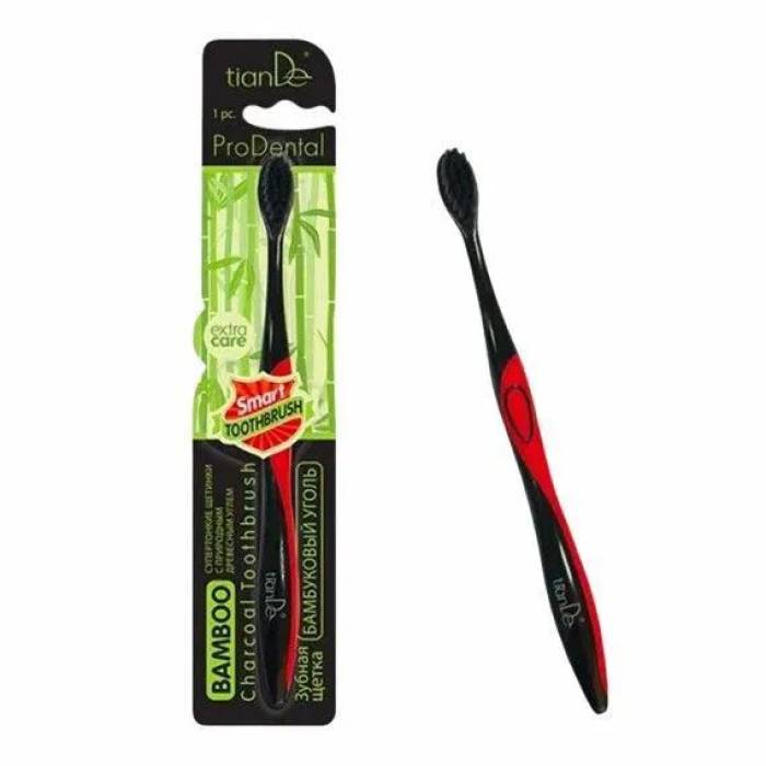 Periuța de dinți  "Carbune de bambus" , 1 buc