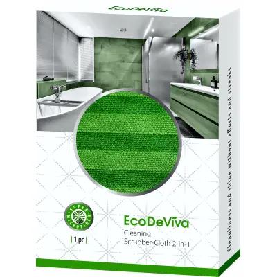 Lavetă pentru curățenie  2 in 1 , 1 buc (verde)