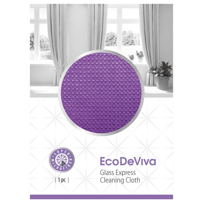 Lavetă extra pentru curățarea sticlei, 1 buc (mov)