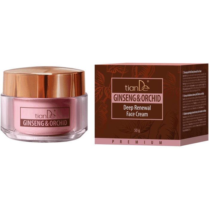 Cremă de față pentru reînnoire profundă cu ginseng și orhidee, 50 ml