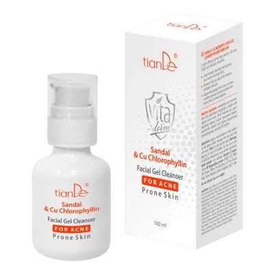 Gel de curățare facială cu santal și clorofilă, 100 ml