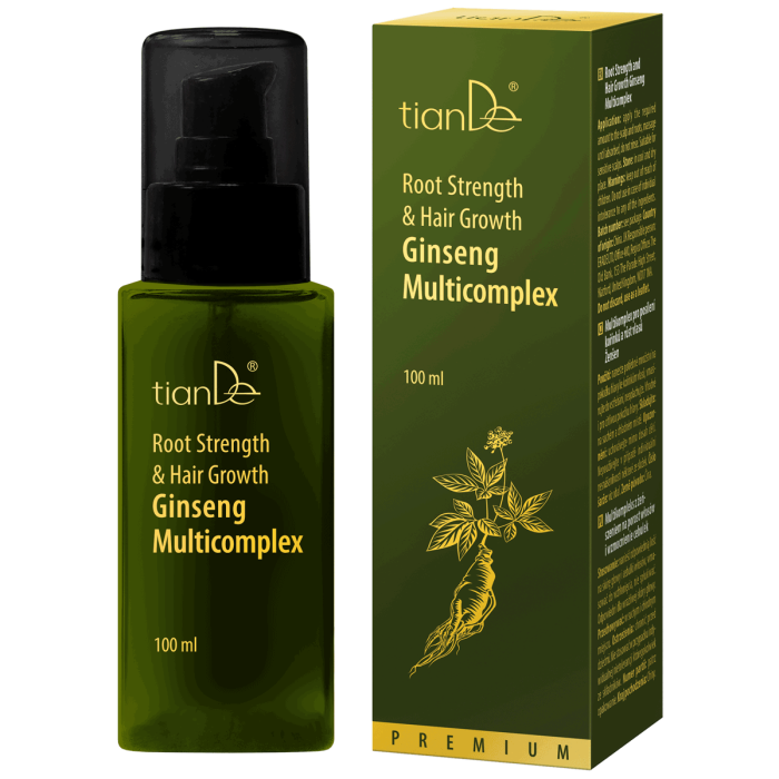 Multicomplex pentru întărirea rădăcinilor și creșterea părului cu ginseng, 100 ml