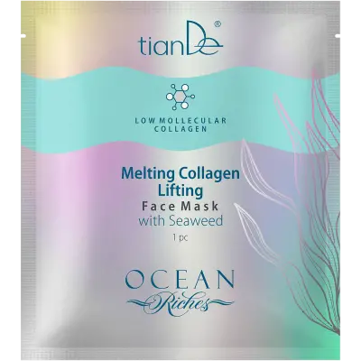 Mască de față cu efect de lifting, cu colagen și alge marine 